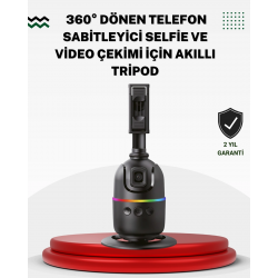 Mey İthalat® Sosyal Medya İçerikleri İçin Otomatik Yüz Takipli 360° Döner Gimbal Stand