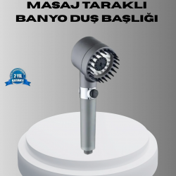 Mey İthalat® Spa Etkili Masaj Uçlu Duş Başlığı Ergonomik Tasarım