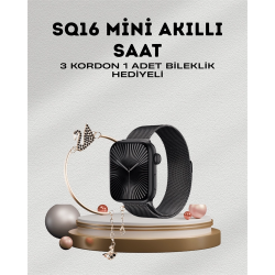 Mey İthalat® SQ-16 Mini Series 10 – Dokunmatik Akıllı Saat | Kalp Ritmi, SpO2, Uyku Takibi
