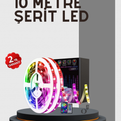 Mey İthalat® Su Geçirmez 10M Smart Şerit Led TV Arkası ve Oda Dekorasyonu İçin