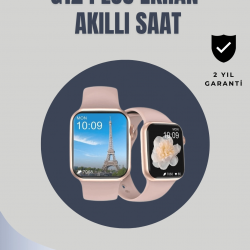 Mey İthalat® Su Geçirmez Akıllı Saat – 300 mAh Batarya, Sesli Arama, Uyku & Adım Takibi