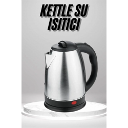 Mey İthalat® Su Isıtıcı 220 - 240 V Paslanmaz Çelik Kettle Uzun Ömürlü 2000 Watt