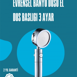 Mey İthalat® Su Tasarruflu ve Kolay Kurulumlu El Duş Başlığı – Yüksek Performans