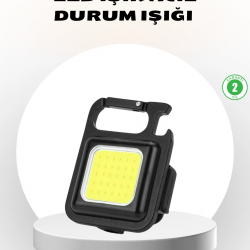 Mey İthalat® Süper Parlak 800 Lümen LED Fener – USB Şarjlı, 3 Işık Modlu, Mini Taşınabilir ve Anahtarlık Tipi