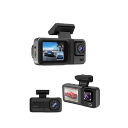 Mey İthalat® Sürüş ve Park Halinde Kesintisiz Güvenlik İçin 3 Kameralı Profesyonel Dashcam