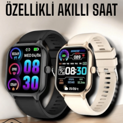 Mey İthalat® Suya Dayanıklı Bluetooth Akıllı Saat GPS, Adımsayar, Nabız & Sağlık Takibi