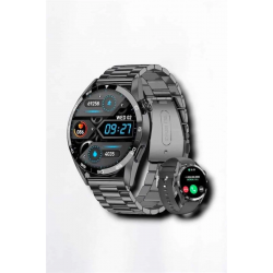 Mey İthalat® Suya Dayanıklı Dokunmatik Akıllı Saat Bluetooth 5.0, Sesli Asistan ve Sağlık Takibi