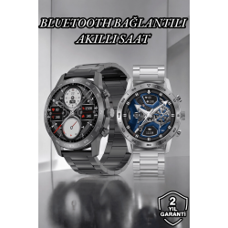 Mey İthalat® Suya Dayanıklı Dokunmatik Akıllı Saat Bluetooth 5.0, Sesli Asistan ve Sağlık Takibi