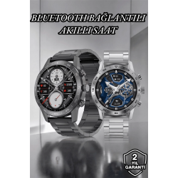 Mey İthalat® Suya Dayanıklı Dokunmatik Akıllı Saat Bluetooth 5.0, Sesli Asistan ve Sağlık Takibi