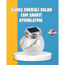 Mey İthalat® Suya Dayanıklı Güneş Enerjili Cam Şişe Sarkıt Lamba