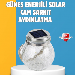 Mey İthalat® Suya Dayanıklı Güneş Enerjili Cam Şişe Sarkıt Lamba