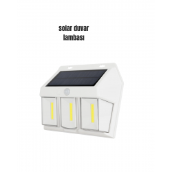 Mey İthalat® Suya Dayanıklı Solar Duvar Lambası – Akıllı Gece Sensörlü Işık