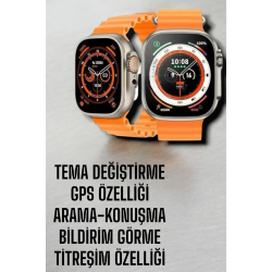 Mey İthalat® Suya ve Toza Dayanıklı 45 MM Akıllı Saat Bildirim ve Cevapsız Çağrı Görüntüleme