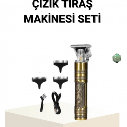 Mey İthalat® T Bıçaklı Profesyonel Çizik Tıraş Makinesi Seti – 120 Dakika Kullanım, Şarjlı & Kablolu