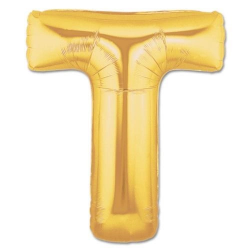Mey İthalat® T Harf Folyo Balon Altın Renk  40 inç