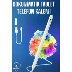 Mey İthalat® Tablet Kalemi iOS Android Windows Uyumlu Yedek Uçlu Universal Çizim Kalemi