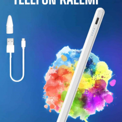 Mey İthalat® Tablet Kalemi iOS Android Windows Uyumlu Yedek Uçlu Universal Çizim Kalemi