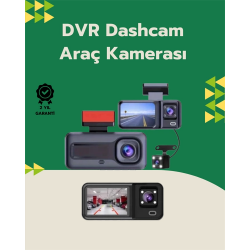 Mey İthalat® Tam Kapsamlı Araç Güvenliği: 3 Kameralı Full HD Kayıt Sistemi ile Ön, İç ve Arka Görüş