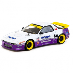 Mey İthalat®  Tarmac Works 1/64 Pandem Mazda RX-7 FC3S White / purple - HOBBY64