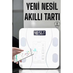 Mey İthalat® Tartı Baskül Dijital Elektronik Tartı Vücut Analiz Wifi Akıllı Yağ Ölçer