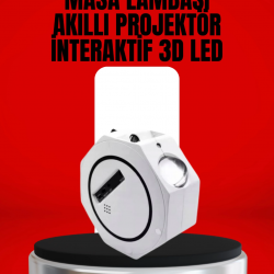 Mey İthalat® Taşınabilir 360° Ayarlanabilir Gökyüzü Projeksiyon Lambası