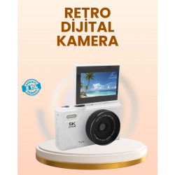 Mey İthalat® Taşınabilir 5K UHD Fotoğraf ve Video Kamera Otofokus WiFi