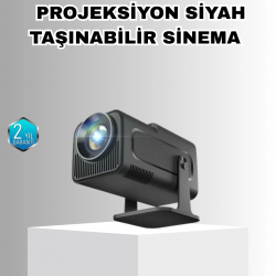 Mey İthalat® Taşınabilir Akıllı Projeksiyon HDMI USB Uyumlu Oyun Destekli Kompakt