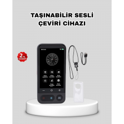 Mey İthalat® Taşınabilir Akıllı Sesli Çeviri Cihazı – 139 Dil Desteği, Dokunmatik Ekran