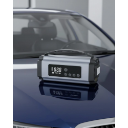 Mey İthalat® Taşınabilir Akü Takviye Cihazı Dijital Hava Kompresörü Powerbank ve LED Fener Bir Arada