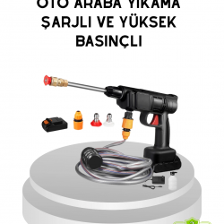 Mey İthalat® Taşınabilir Akülü Araba Yıkama Makinesi 1.7 MPa Basınçlı ve Ergonomik Tasarımlı