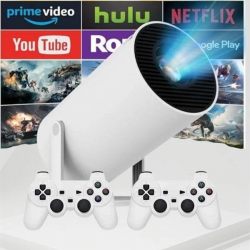 Mey İthalat® Taşınabilir Android Projeksiyon Ayaklı Çift Kollu 4K Çözünürlüklü Sinema Projeksiyonu