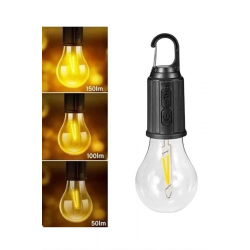 Mey İthalat® Taşınabilir Askılı Ampul Kamp Lambası Askılı Type-C Şarjlı Bahçe Lambası