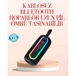 Mey İthalat® Taşınabilir Bluetooth Hoparlör Kırmızı IP67 Su Geçirmez