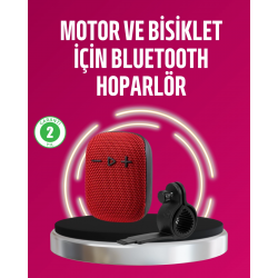 Mey İthalat® Taşınabilir Bluetooth Hoparlör Suya Dayanıklı Kumaş Kaplama