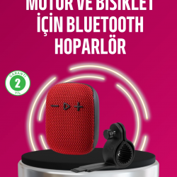 Mey İthalat® Taşınabilir Bluetooth Hoparlör Suya Dayanıklı Kumaş Kaplama