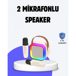 Mey İthalat® Taşınabilir Bluetooth Karaoke Hoparlör – 2400 mAh Batarya