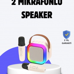Mey İthalat® Taşınabilir Bluetooth Karaoke Hoparlör – 2400 mAh Batarya