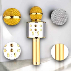 Mey İthalat® Taşınabilir Bluetooth Karaoke Mikrofon: Hafıza Kart Girişli, Etkileyici Performans