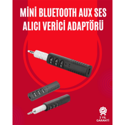 Mey İthalat® Taşınabilir Bluetooth Ses Alıcısı | 30 Dk Şarj, 4 Saat Kullanım, Geri Klipsli