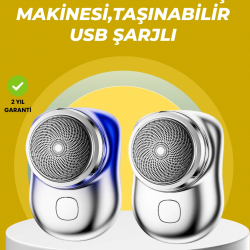 Mey İthalat® Taşınabilir, cep boyunda, şarjlı elektrikli tıraş makinesi