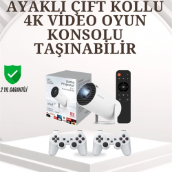 Mey İthalat® Taşınabilir Çok Fonksiyonlu Projeksiyon – Oyun, Sunum, Netflix ve Eğitim İçin