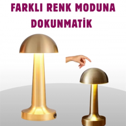 Mey İthalat® Taşınabilir Dokunmatik LED Lamba – Sıcak & Soğuk Işık Ayarı