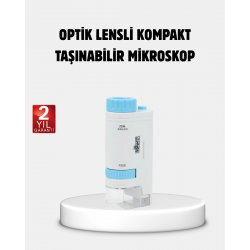 Mey İthalat® Taşınabilir Eğitim Mikroskobu 80X–200X LED Işıklı ve Darbeye Dayanıklı