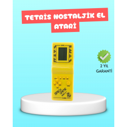 Mey İthalat® Taşınabilir El Aterisi Gameboy – Klasik Tetris Oyunu, Pil ile Çalışan Mini El Konsolu