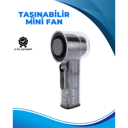 Mey İthalat® Taşınabilir El Fanı  100 Seviyeli Rüzgar Hızı Ayarı  Sessiz Çalışma - Dijital Ekranlı
