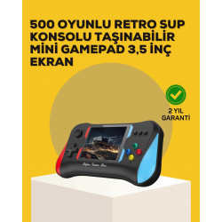 Mey İthalat® Taşınabilir El Konsolu 500 Oyunlu – Geniş Ekran ve Uzun Pil Ömrü