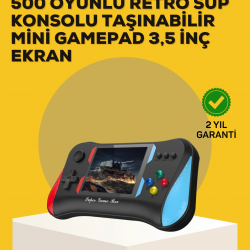 Mey İthalat® Taşınabilir El Konsolu 500 Oyunlu – Geniş Ekran ve Uzun Pil Ömrü