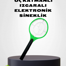 Mey İthalat® Taşınabilir Elektronik Sineklik – Üç Katmanlı Güvenli Izgara ve Kimyasız Koruma