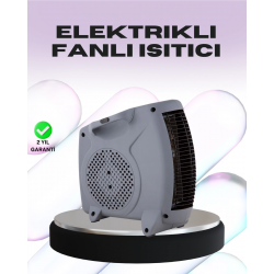 Mey İthalat® Taşınabilir Fanlı Isıtıcı Elektrikli Termik Korumalı Oda Isıtıcı