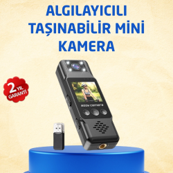 Mey İthalat® Taşınabilir Full HD Mini Kamera TFT Ekranlı
